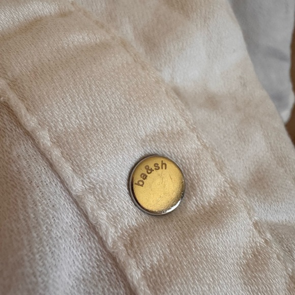 ba&sh Cream Ruffle-Trim Button-Down Blouse - Picture 6 of 6